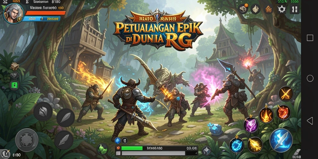 Tampilan gameplay menakjubkan di dunia RPG yang penuh petualangan.