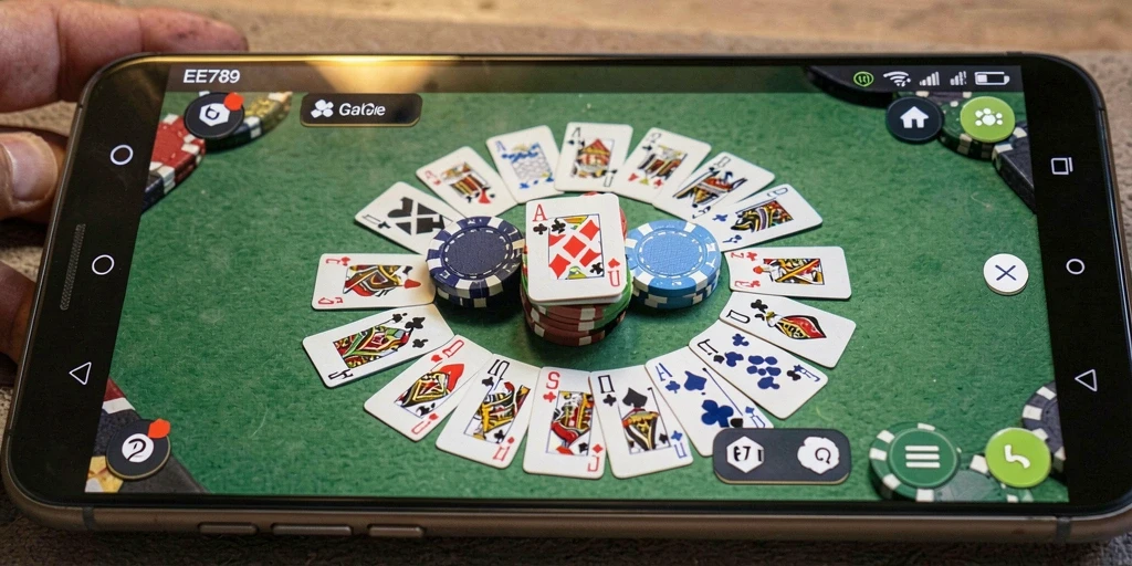 Tampilan gameplay seru dan interaktif dalam game Gaple EE789.