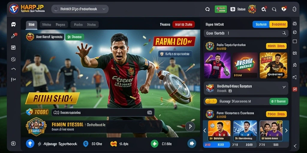 Tampilan gameplay yang mendebarkan dari HARAPJP sebagai aplikasi Sportsbook.