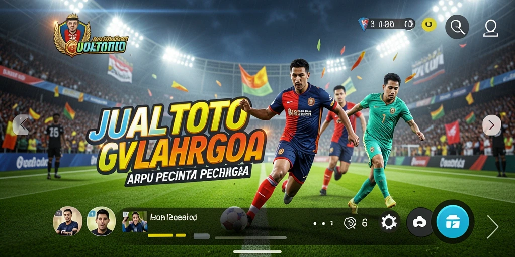 Screenshot utama dari gameplay JUALTOTO menampilkan interaksi seru dalam dunia olahraga.
