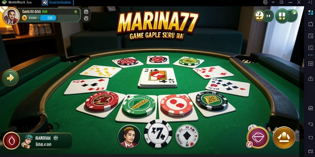 Screenshot MARINA77 menunjukkan aksi seru permainan Gaple.