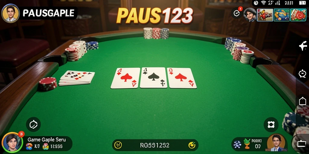 Tampilan permainan Gaple dalam PAUS123 yang menarik dan interaktif.