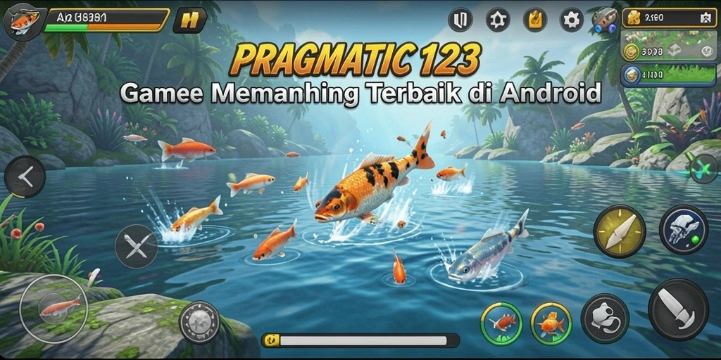 Gameplay PRAGMATIC123 menunjukkan momen seru saat menangkap ikan.