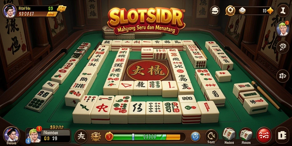 Screenshot permainan SLOTSIDR yang menunjukkan gameplay Mahjong yang seru.