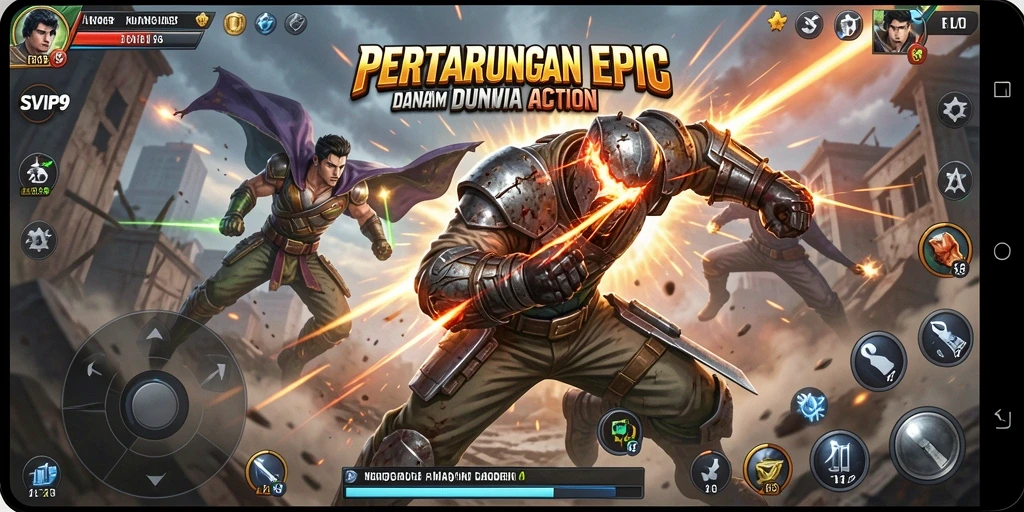 Screenshot gameplay SVIP9 yang menampilkan pertarungan seru dan mendebarkan.