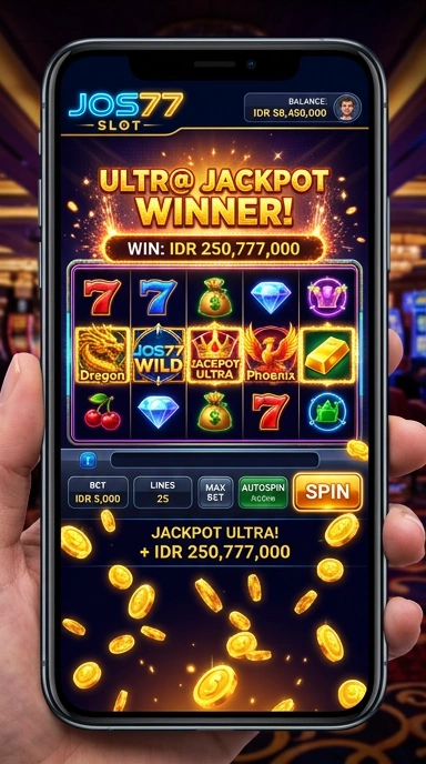 Screenshot fitur pencarian cepat di aplikasi jos77.